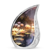 Small Lotus Flower Urn For Ashes For Women - Mini Urns For Human Ashes