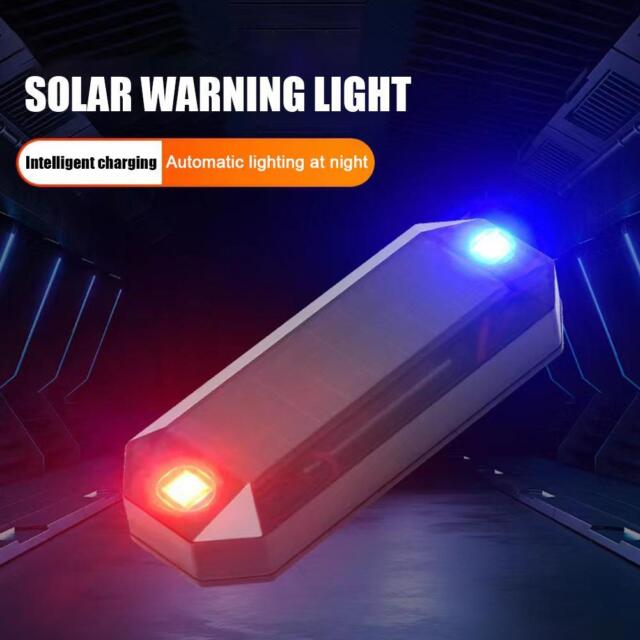 Solar Power LED Car Fake Alarm Warning Security Anti-Theft Flashing-Light Y8J0