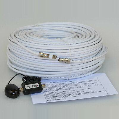50 m weißes Kabel für Sky HD TV Link Magic Eye Kit, alles was Sie brauchen