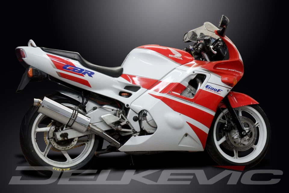 Silenciador de escape completo Honda CBR600 1991-1998 4-1 14" ovalado de acero inoxidable Foto 4 de 4