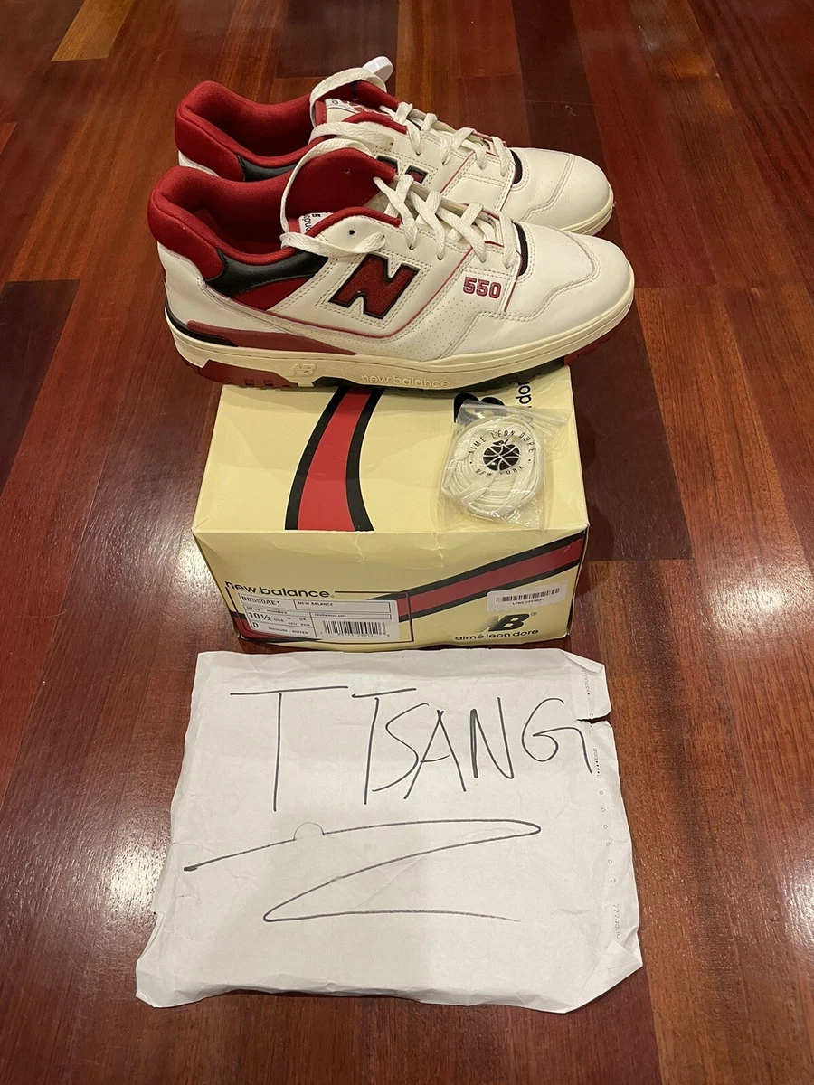 New Balance 550 Aime Leon Dore ALD White Red Size 10.5 (BB550AE1