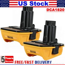 2X 18V To 20V MAX DCA1820 Adapter Converter For DEWALT 20 Volt Li-ion Battery A