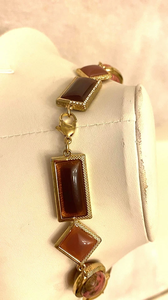 Kenneth - Collar Jay Lane Chapado en Oro Piedra Real 16" $320 #6 Foto 4 de 4