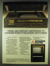 1978 Mitsubishi MC7500 Music Centre & TV CT2001 BM Ad