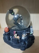 Nightmare Before Christmas Halloween Town Snow Globe 2001 NECA 8" RARE Jack Zero