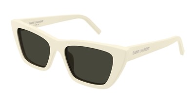 Saint Laurent SL 276 MICA Ivory/Grey (056) Sunglasses | eBay