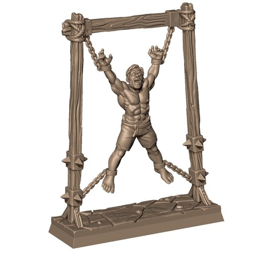 Human Captive Male Slave Prisoner D&D Pathfinder Fantasy 3D printed NSFW