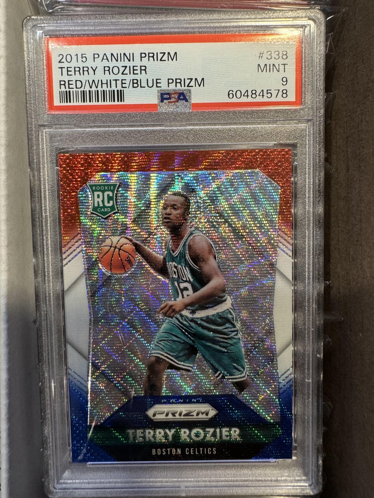 2015 Panini Prizm #338 Terry Rozier Red/White/Blue Prizm PSA 9