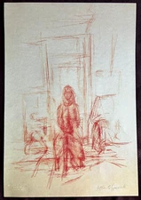 Alberto Giacometti Lithograph COA Original Signed Numbered By Hand 180 Ex