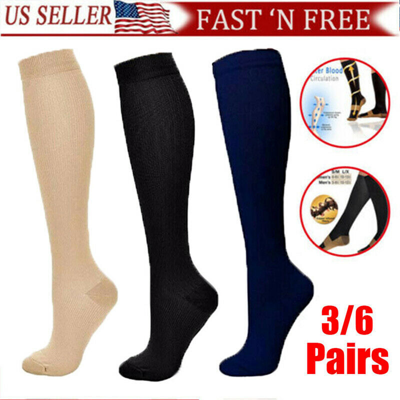 Thin Lightweight Compression Crew Socks for Women 15-20 mmHg Support Socks  -image