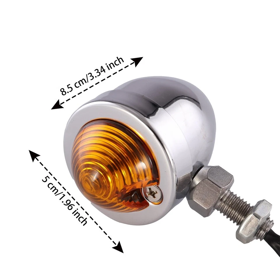 Par de luces intermitentes cromadas para Yamaha Virago XV 250 500 535 700 750 920 1100 Foto 4 de 4