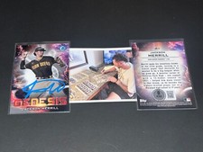 Jackson Merrill San Diego Padres Auto Signed 2021 Bowman Genesis Beckett Holo .