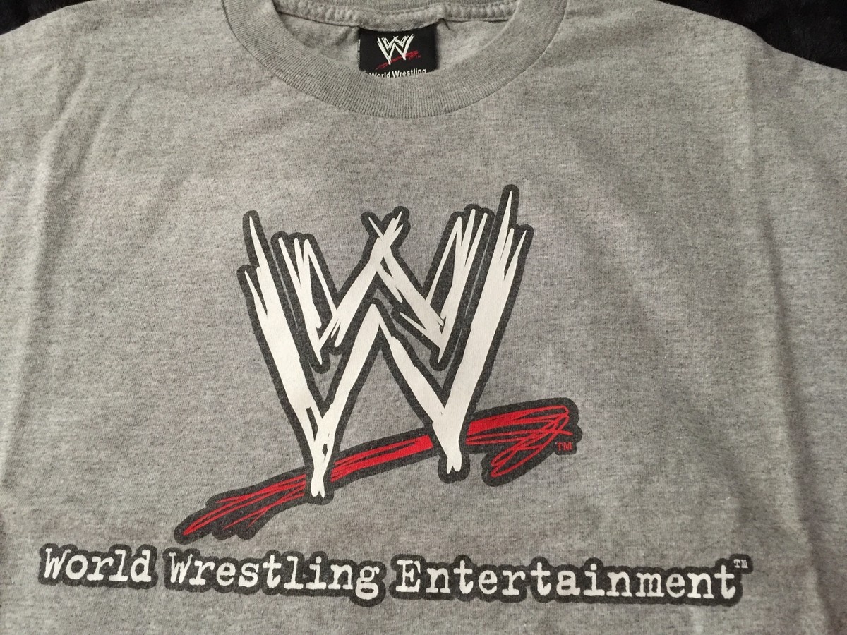 2003's WWE Logo Gray T-Shirt (XL) | eBay