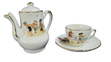  PETITE VERSEUSE ET TASSE DÎNETTE EN PORCELAINE POUPÉE JOUET ANCIEN  
