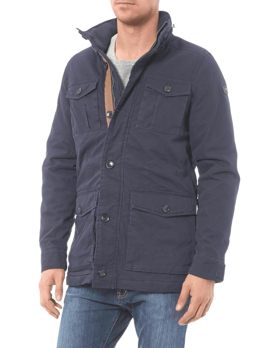 129 99 TOM TAILOR Herren Feldjacke Wattiert Field Jacket Navy Gr