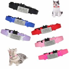 Personalized Engraving Cat Small Dog Collar Safety Breakaway Adjustable Necklace