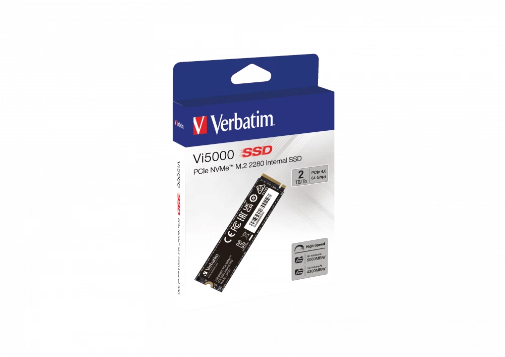 Verbatim 2TB SSD Vi5000 PCIe NVMe Solid State drive Gen 4 PCIe