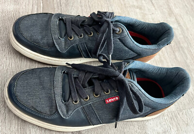 Levi's Comfort Dark Wash Denim Blue Diego Boat Shoes Men's Size