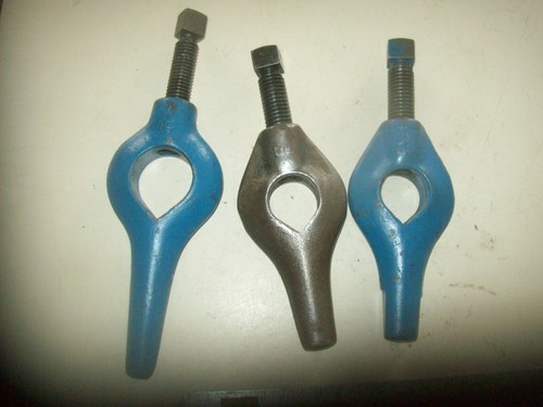3 perros de torno recto vintage de hierro y acero de torno de metal de 5"- 6" de largo - Imagen 2 de 3