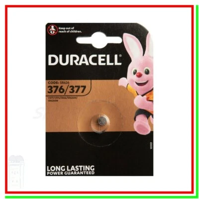 Batteria Pila DURACELL 376 377 SR66 SR626SW SR626 RW329 606 SB-AW 280-39 KS BA