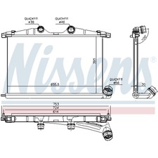 Ladeluftkühler Turbokühler LLC NISSENS für Peugeot 508 SW I 8E_ 8D_ 6C_ Citroën
