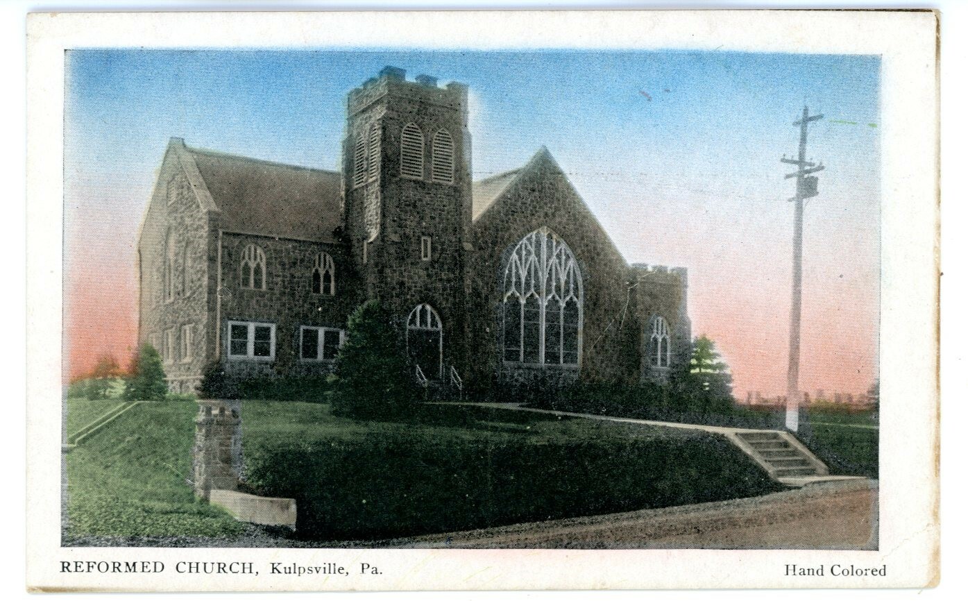 Kulpsville PA REFORMED CHURCH Postcard Montgomery County eBay