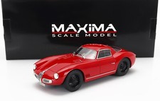 Maxima ALFA ROMEO ATL SPORT COUPE 2000 1968 BLACK WHEELS/ROSSO ALFA RED 1/18 New