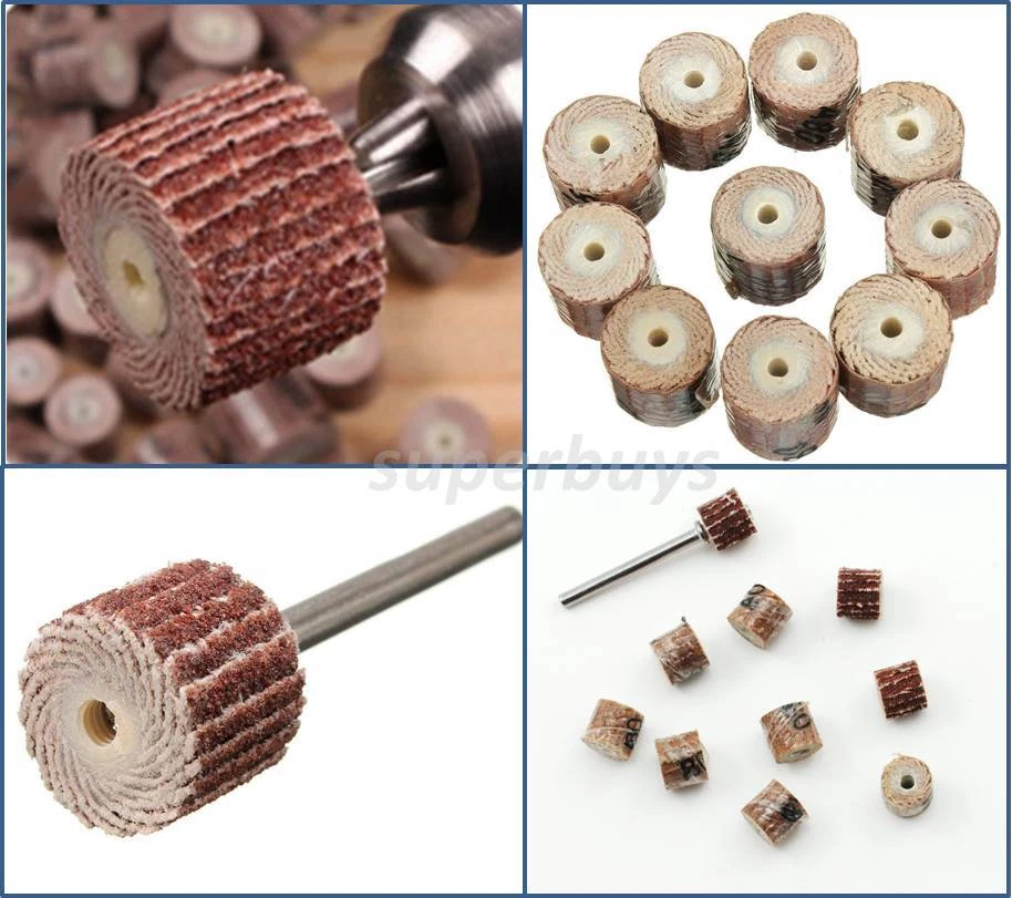 11pc 240Grit Sander Flap Wheel Sandpaper Rotary Die Grinder Power