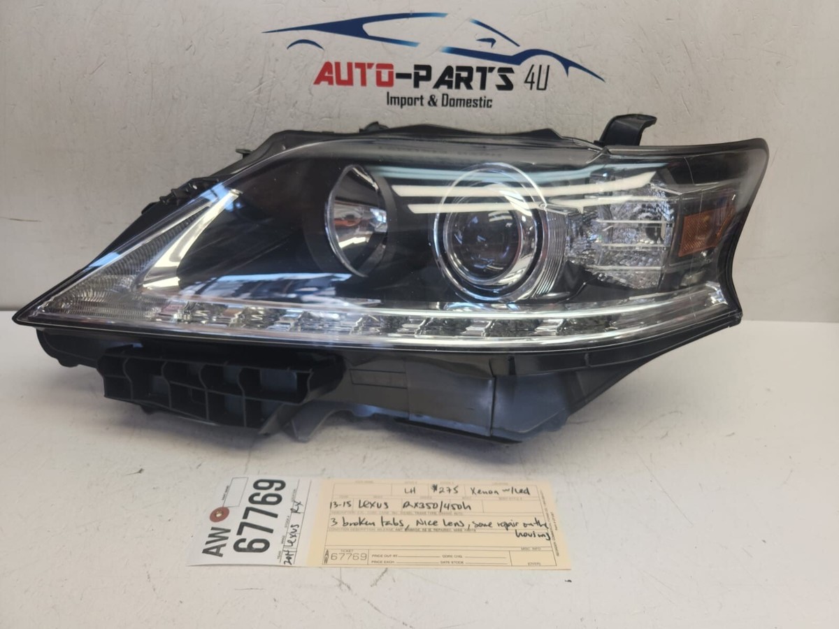 トヨタ・レクサス 左ヘッドライト　RX350 GGL15 2013 2014 2015 LEXUS RX350 RX 450h LEFT XENON LED HEADLIGHT