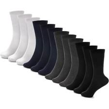 Kids Plain Knee High Socks Girls Comfortable Pack of 3 School Cotton socks