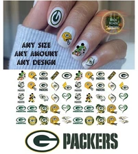 Greenbay Packers Waterslide Nail Decals Set Of 50 Instructions & Bonus