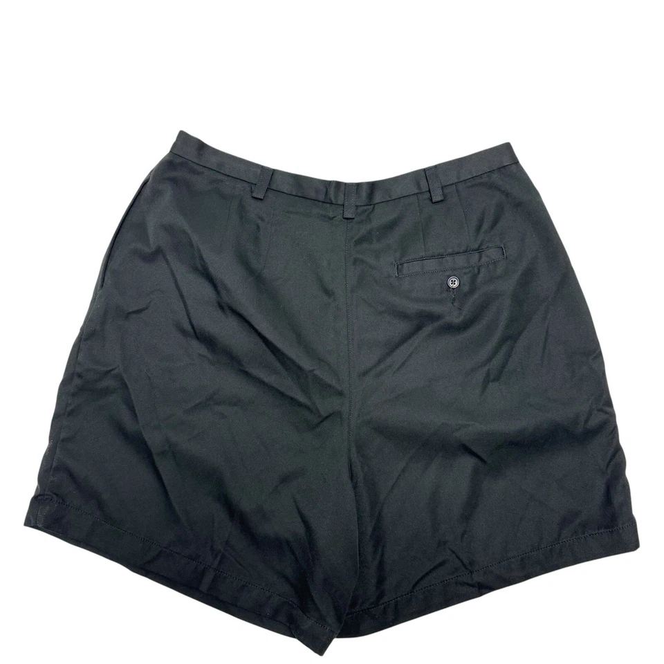 Colección by Cherokee Mujer Pantalones Cortos Tiro Alto Plisados Delanteros Negro Talla 16 Foto 2 de 4