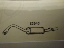 EXHAUST REAR SECTION BACK BOX CLASSIC AUDI 80S 80LS 80GL 1470CC 1973-76 S3943