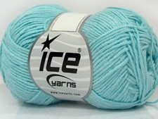 8-Skein Lot Lorena Bamboo Yarn fine summer 8x50g Light Turquoise 2