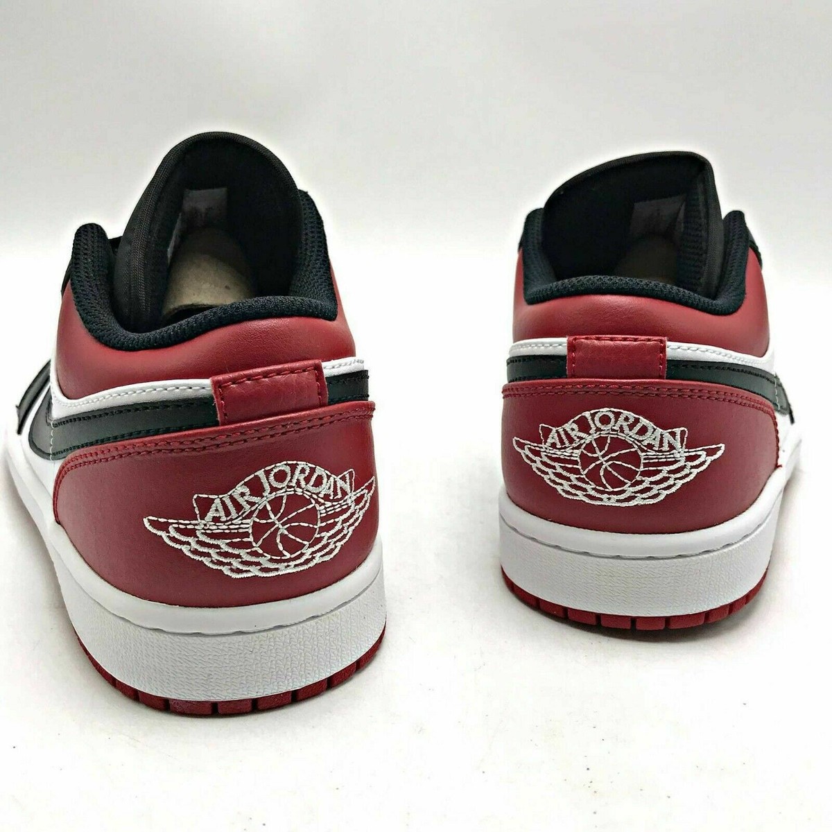 Nike Air Jordan 1 Low Bred Toe Mens Size 8.5 Gym Red White 