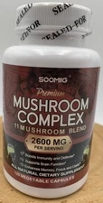 Mushroom Complex Supplement with Lions Mane 120 Capsules