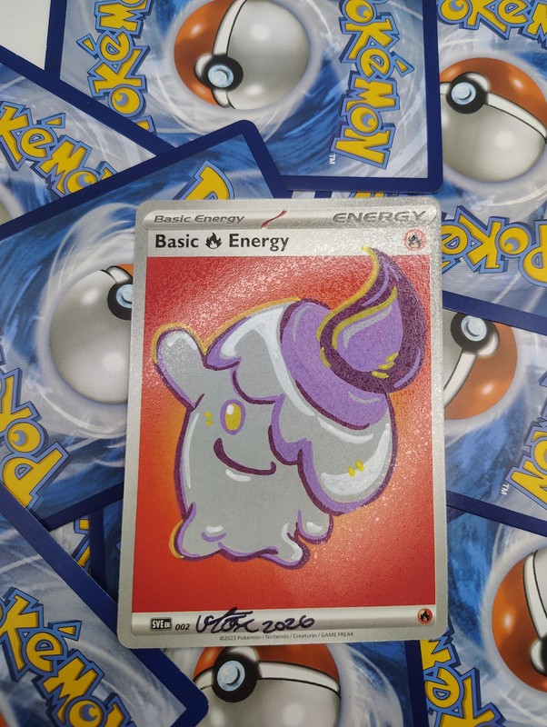 ACEO by FoxFootCrafts / UrocyonFox - Pokemon Litwick Acrylic Paint Original