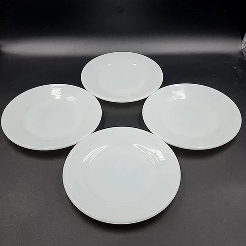 Set of 4 PYREX by Corning 720 Milk Opal Glass 6 3/4 inch 6.75” Bread Side plates