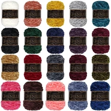 JubileeYarn Chenille Yarn - 100g/Cake Worsted Weight - Variety Pack - Velvet ...