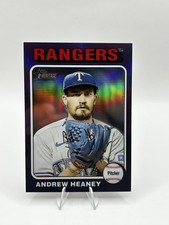 Andrew Heaney 2024 Topps Heritage Chrome Purple Hot Box #478 Rangers