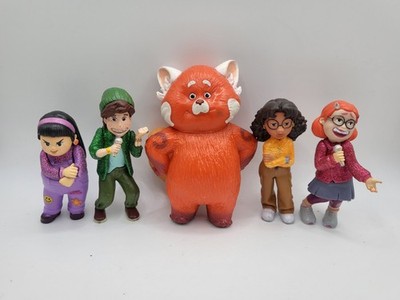 Disney Turning Red Set 5 Figuren Mei Lee Red Panda Miriam Abbey & Priya