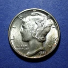 1944-D Mercury Dime  Near Ch. BU FSB