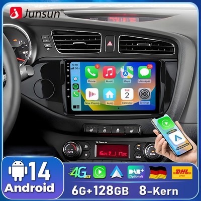 6+128GB Android14 Für Kia Ceed JD 2012-2016 CarPlay Autoradio WIFI DAB+ GPS Navi