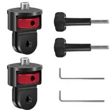 2-Pack Tripod Mount Adapter Kit for Insta360, DJI Osmo, GoPro, 1/4" Camera Mount