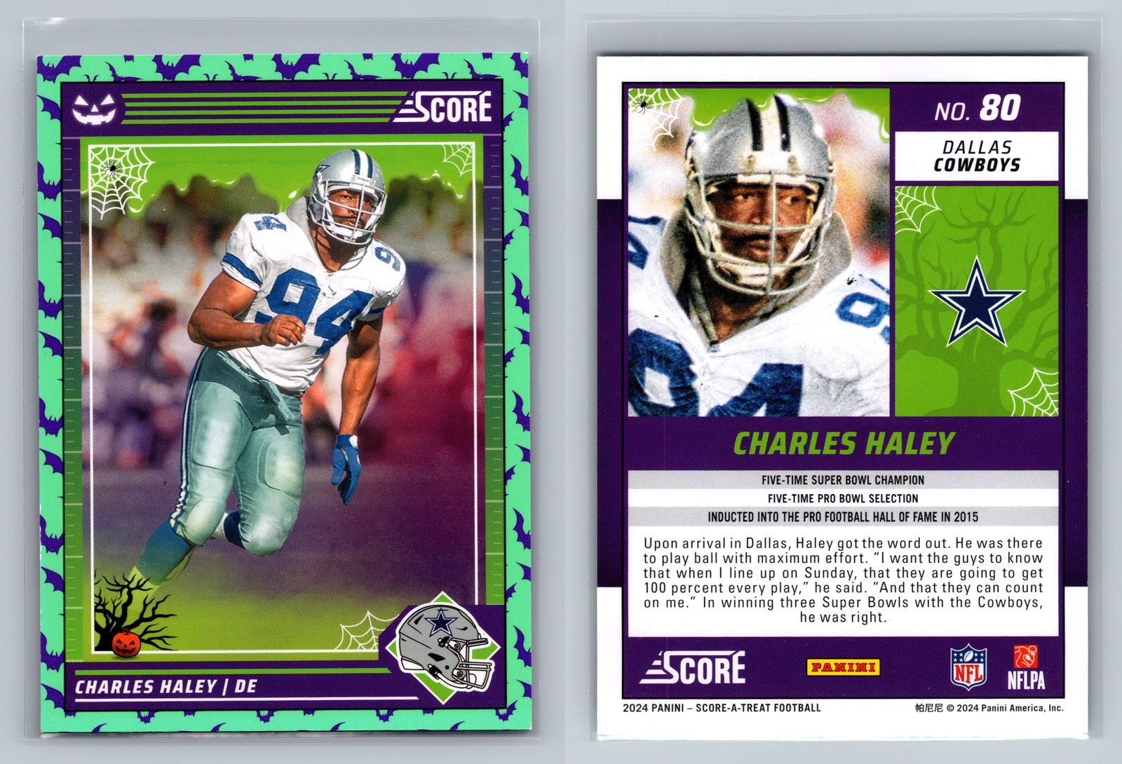 2024 Score-A-Treat #80 Charles Haley Green Bats