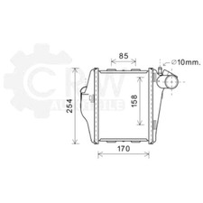 Ladeluftkühler Smart Fortwo Coupe Cabrio 451 1.0 Brabus Turbo 170x234