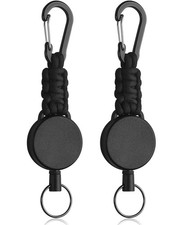 Uniclife 2 Pack Retractable Keychain Retractable Key Holder Heavy Duty Badge