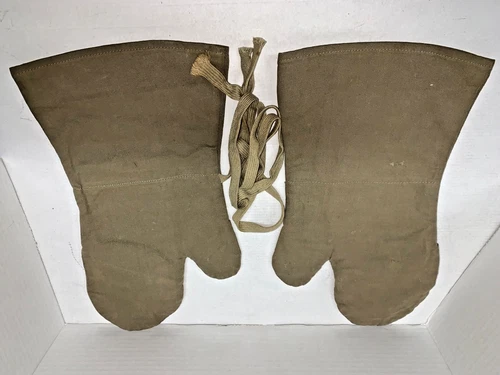 ORIG MATCH PAIR WW2 JAPANESE MILITARY ARMY GLOVES / FINGER MITTENS - MAKER MKD