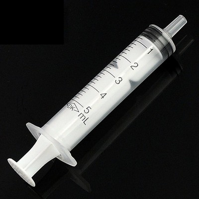 5x 5mL Plastic Luer Slip Tip Syringe Liquid Measuring Tube Feeder Sterile 5cc