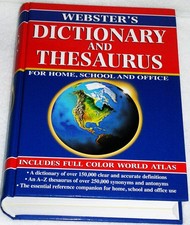 Webster's Dictionary and Thesaurus 2002 Edition by Webster, Good Book